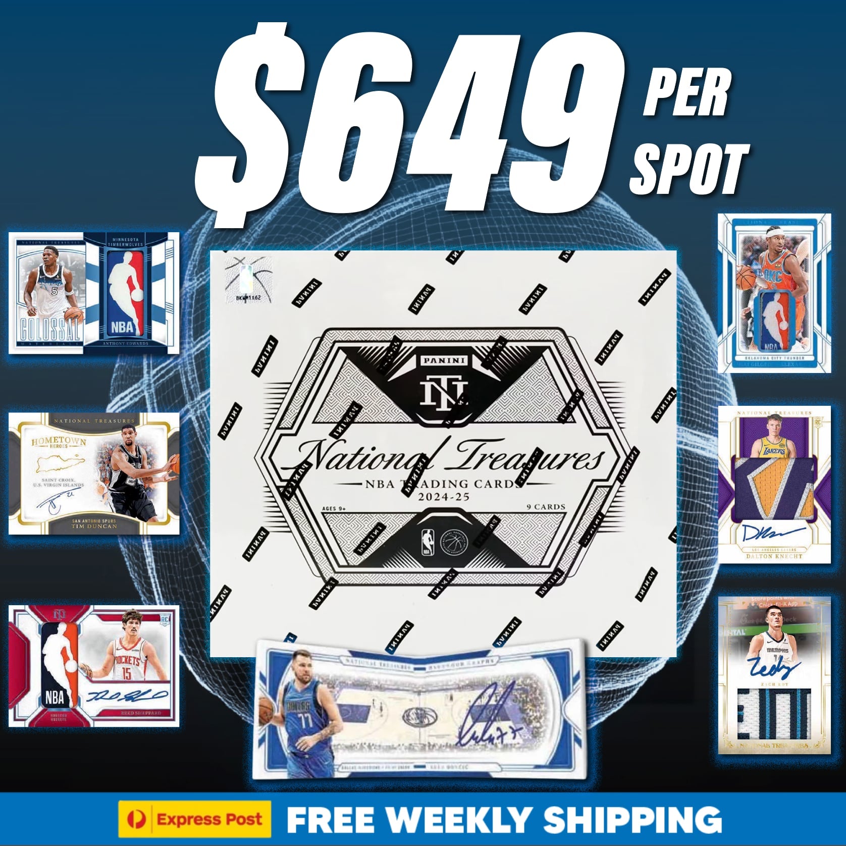 24/25 National Treasures Hobby 10 Spotter (14,705) 3 Teams Each!