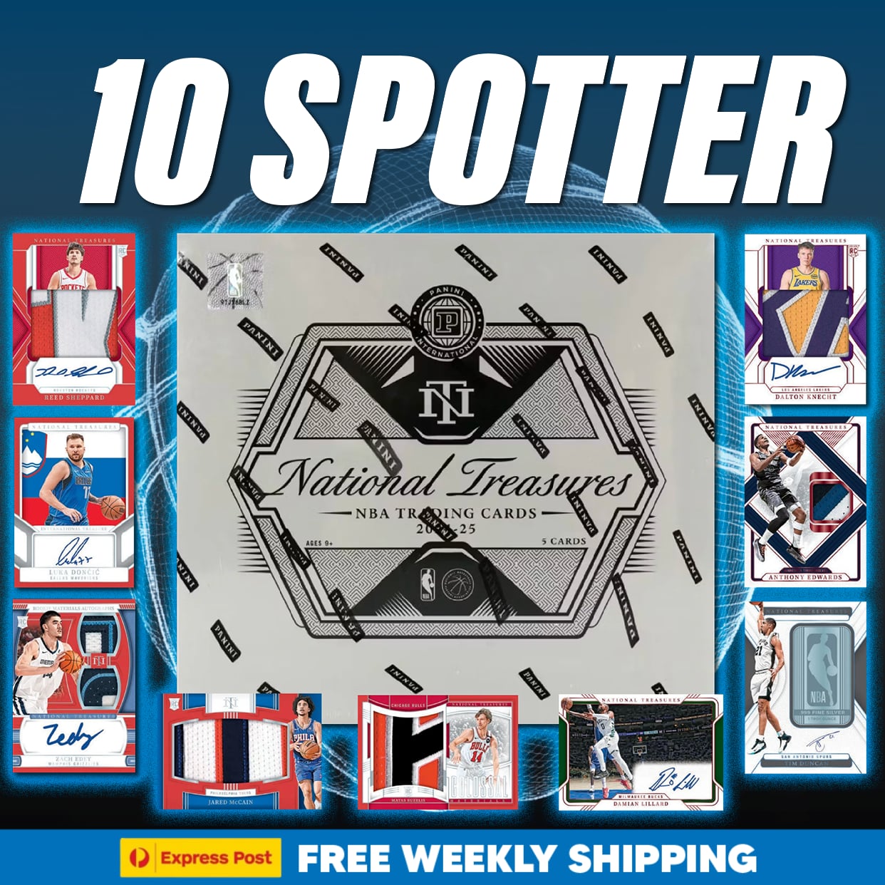 National Treasures Int. Hobby 10 Spot (14,815) 3 Teams Each!